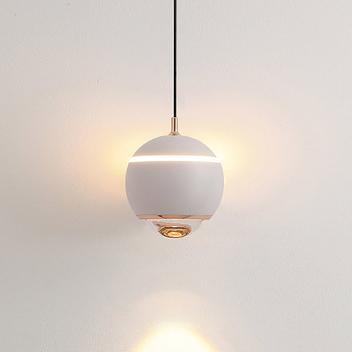 Opviq Lámpara de araña 2806-1A-01 en Blanco con Cristal Opalino